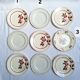 Vintage flower dessert plates from Sarreguemines, Longwy, and Lunéville.