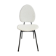 Chaise années 50 en tissu bouclette