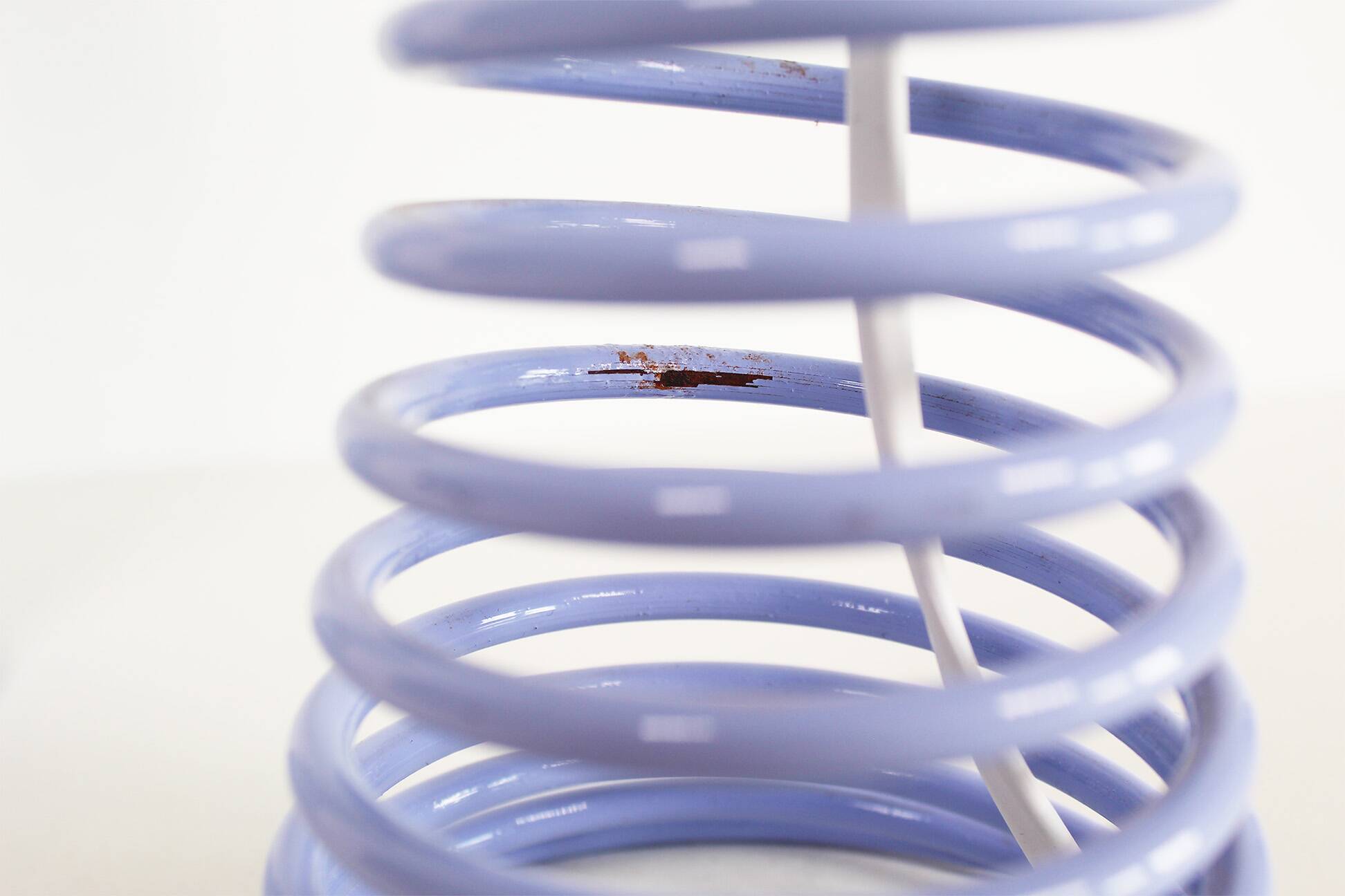 Playful set (2) of vintage 'spring' table lamps