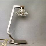 Chromed metal halogen dimmer desk lamp