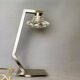 Chromed metal halogen dimmer desk lamp
