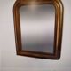 Antique Louis Philippe mirror, 19th century, mercury backing, wooden parquet back.