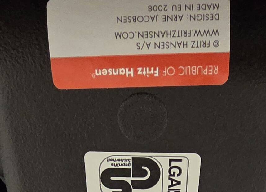 Chaise Oxford à dossier haut par Arne Jacobsen pour Fritz Hansen