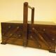 Wooden sewing box to lay from the 1960s/70s