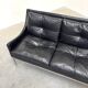 Mid-century Bauhaus style leather 3-seat sofa, 1960s
