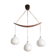 Opaline lamp and teak by Uno and Östen Kristiansson for Luxus