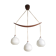 Opaline lamp and teak by Uno and Östen Kristiansson for Luxus