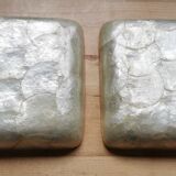 Trays mother-of-pearl petals and vintage fiber