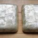 Plateaux pétales de nacre et fibre vintage