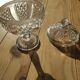 Footed glass bonbonnière – Fine design, Art Deco spirit