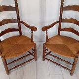 Pair of nursing or fireside armchairs