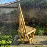 Chaise triangle design 50 en bambou