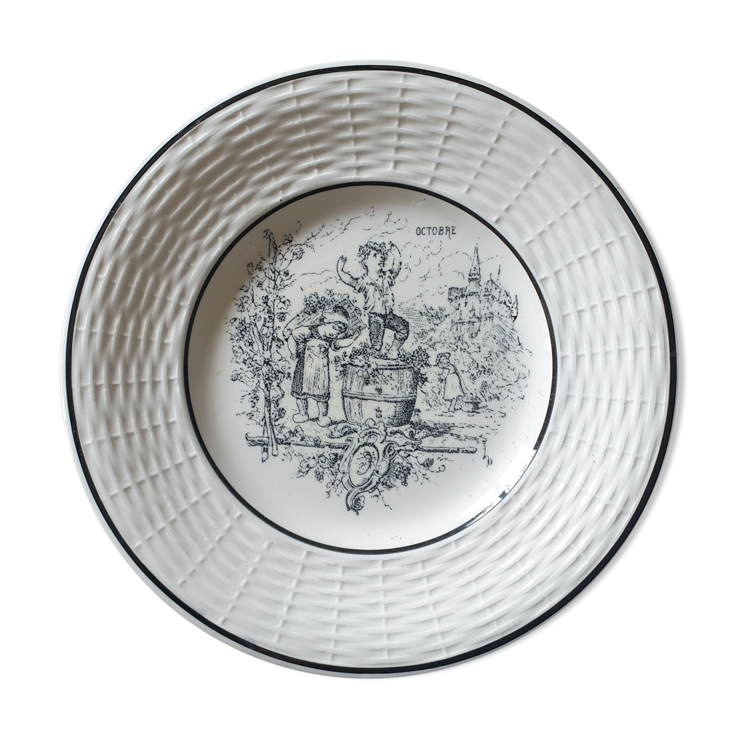 Old plate "the months of the year"