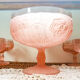 Pink Dessert Service Old Pink Glass Ice cream cups Pink Dish Cup