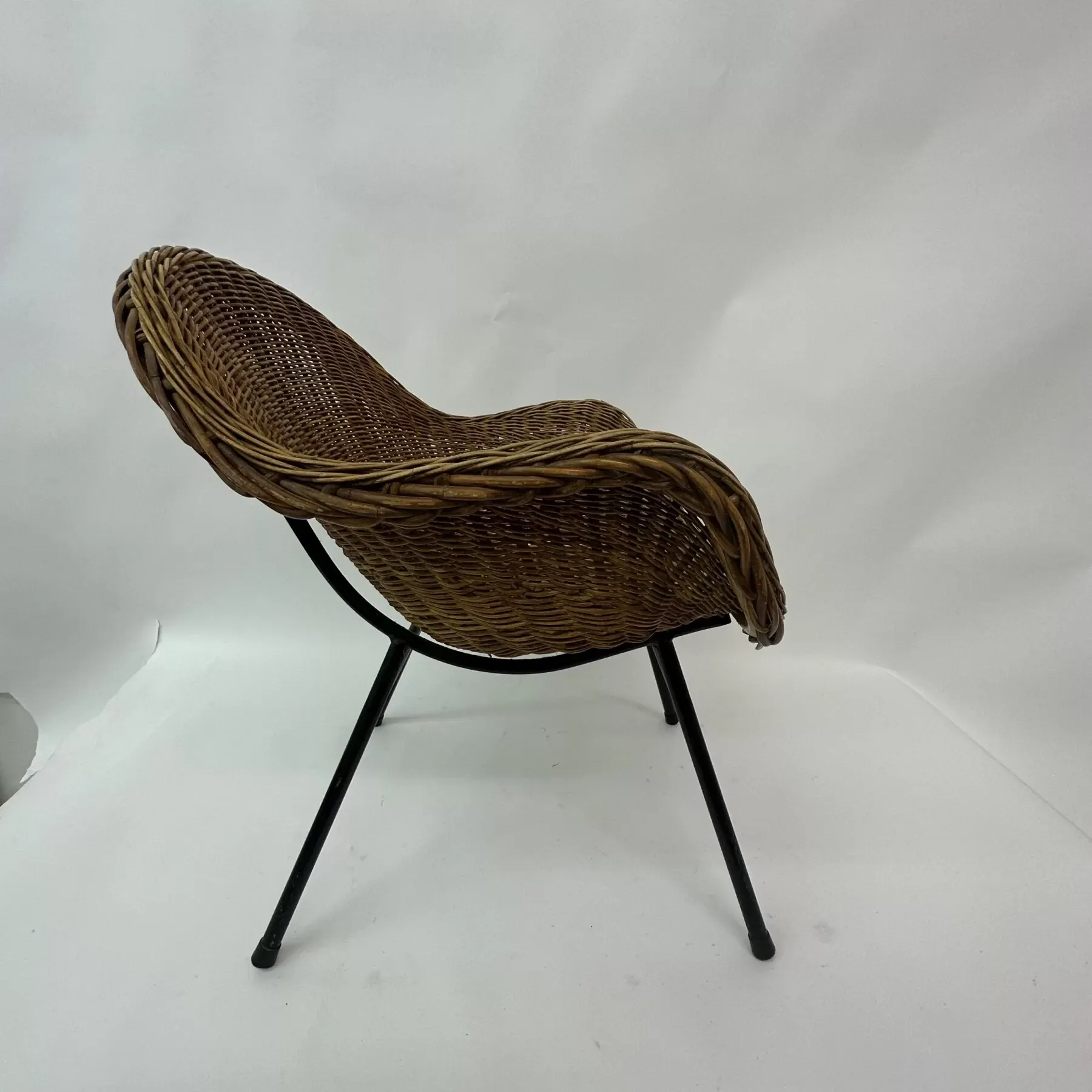 Mid-century design wicker chair, 1950s
