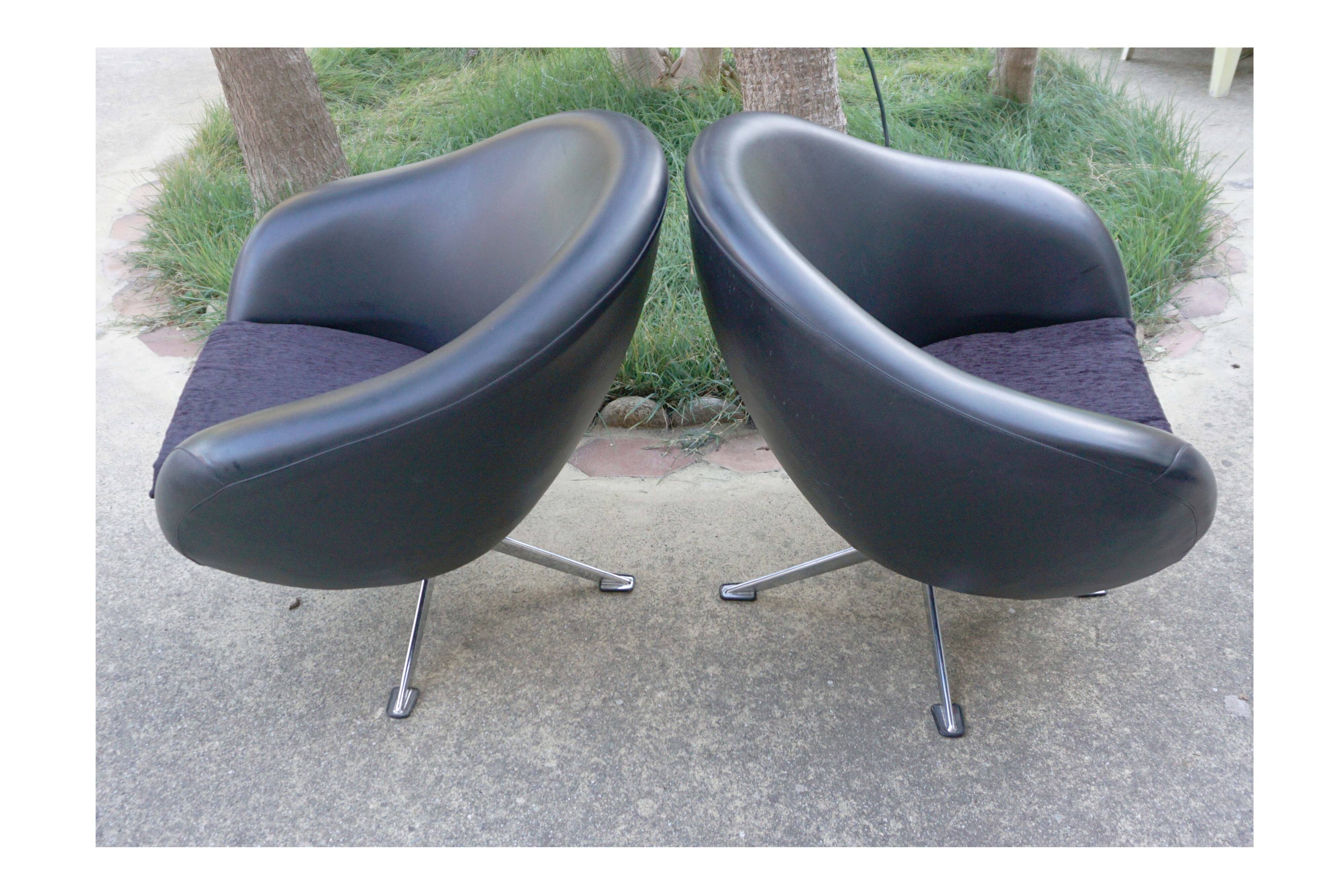 Balloon Shell Armchair "EGG" 60/70 Scandinavian design by Karl Eric Klote for Overman