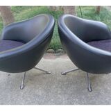 Balloon Shell Armchair "EGG" 60/70 Scandinavian design by Karl Eric Klote for Overman