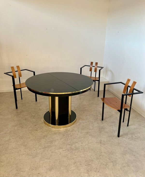 3 anciennes chaises design brut Karl Friedrich Forster modele Trix KFF postmoderne années 70/80
