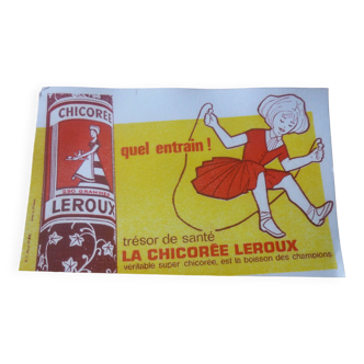 Affiche publicitaire Années 50 Chicorée Leroux