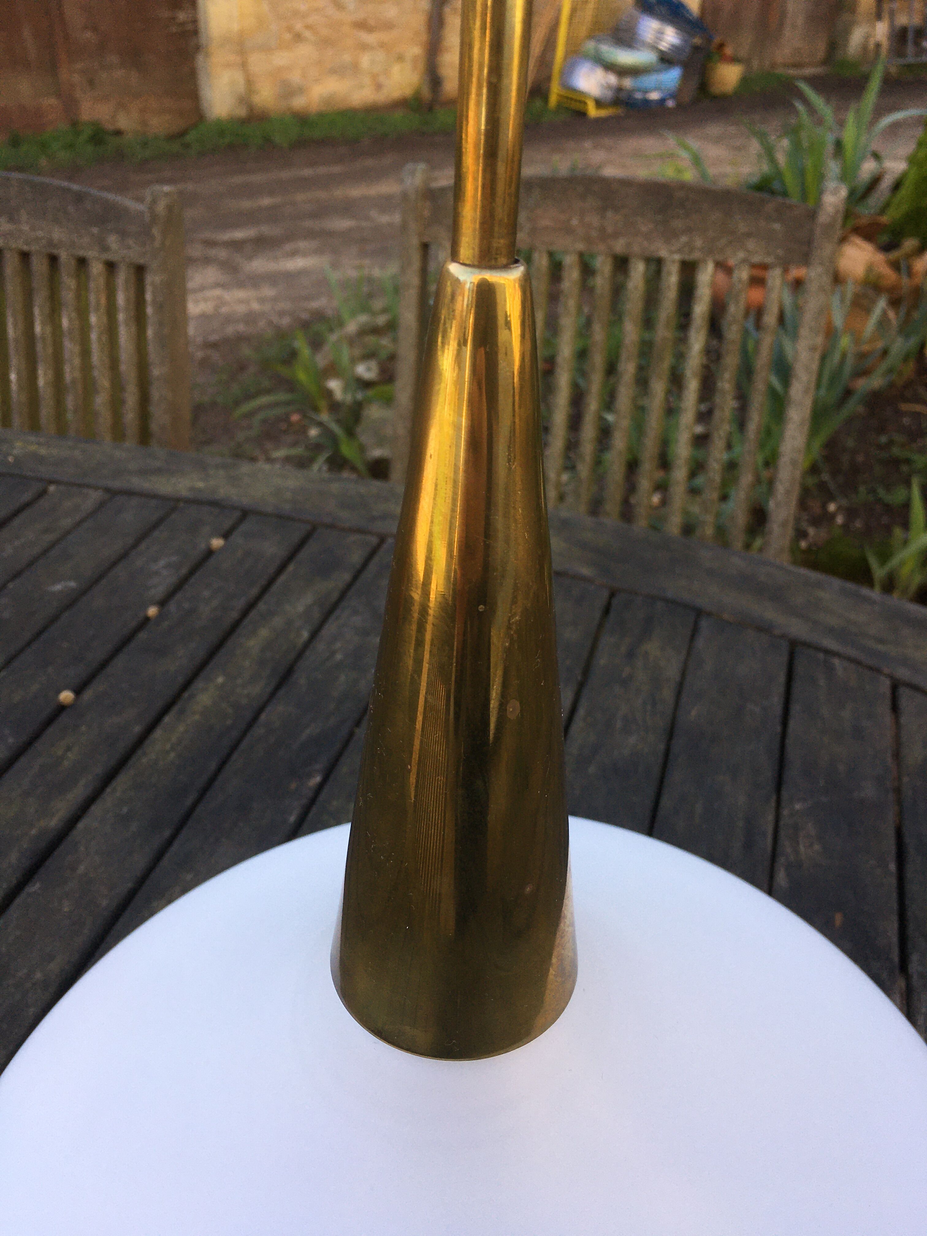 Golden brass white glass hanging