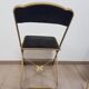 Set of 4 opera theater folding chairs from the 70s two-tone velvet brass
