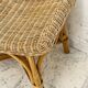 Vintage curved stool in rattan and bamboo