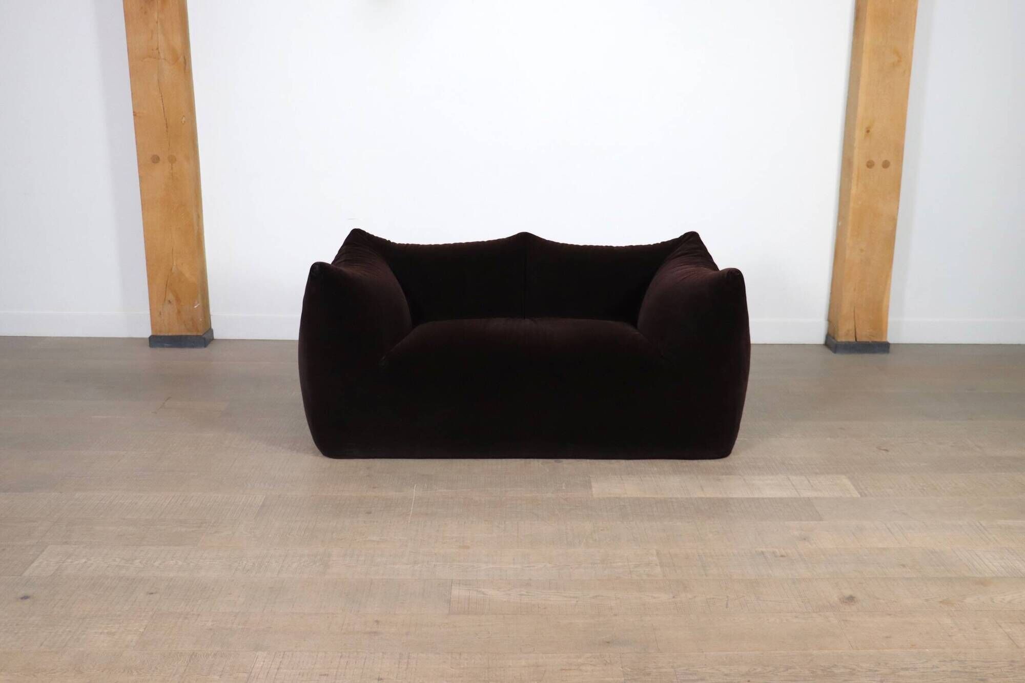 Le Bambole Sofa In Original Mohair Velvet By Mario Bellini For B&B Italia,