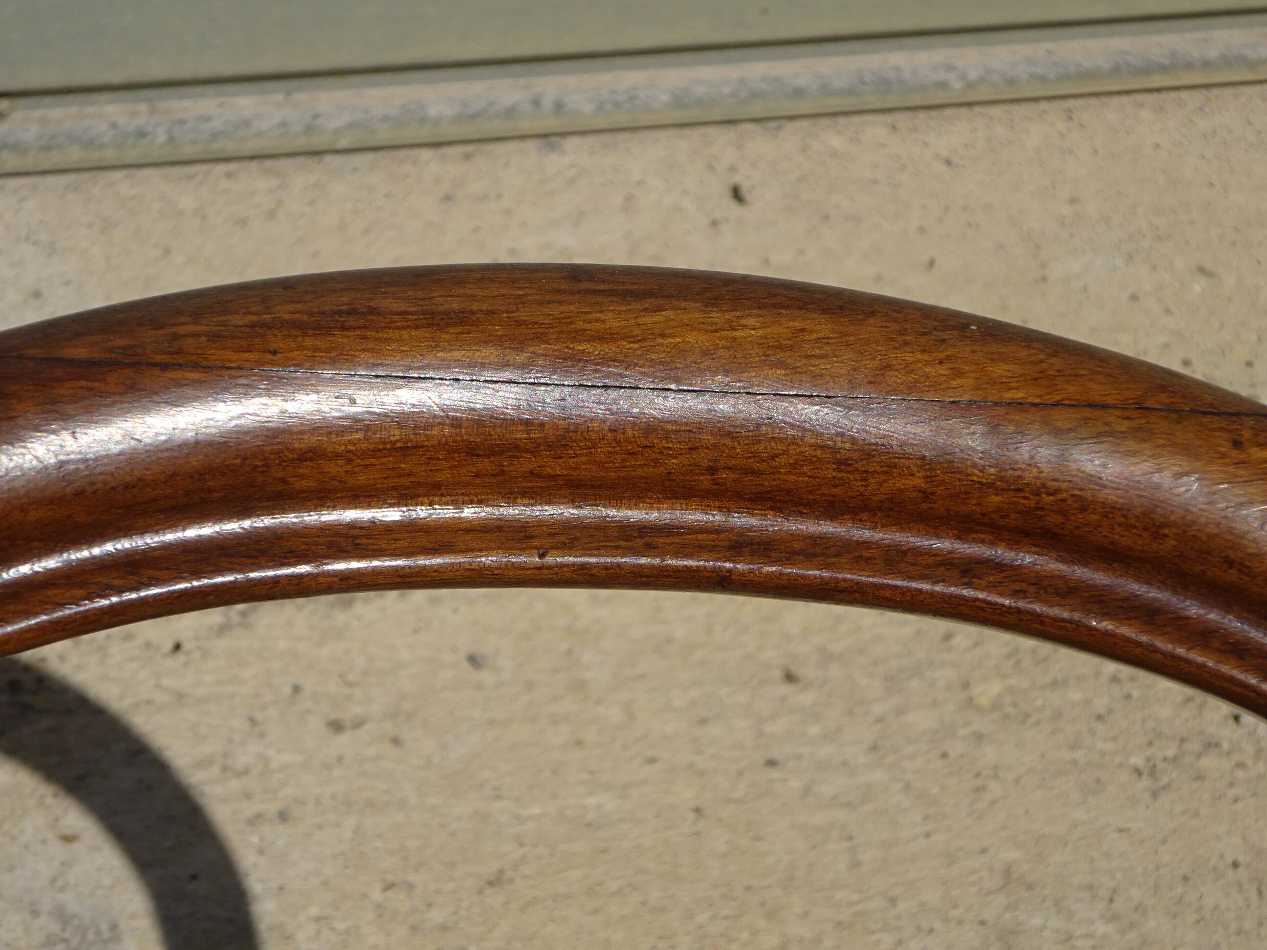 Antique Louis Philippe style chairs in walnut and velvet