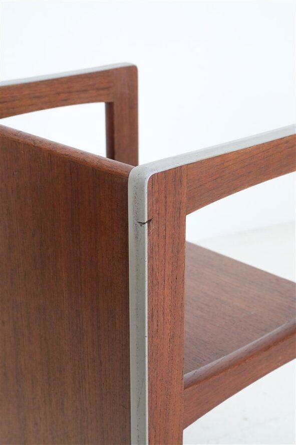 Set of 3 teak convertible children's chairs / stools / side tables, 1960s