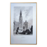 Notre-Dame d'Anvers, gravure ancienne, imprimée en 1841.