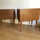 Pair of vintage bedside tables scandinavian style