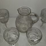 Pitcher and water glasses