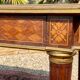 Table de milieu marqueterie et bronze époque Napoléon III - XIXe