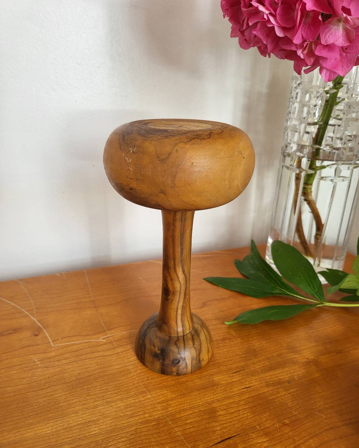 Porte chapeau en bois tourné, buis