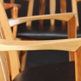 Series of 8 Scandinavian design armchairs 1960s