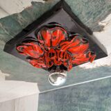 Ceramic flower wall sconce, vintage ceiling light, antique lamp