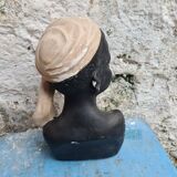 Polychrome plaster/Young Orientalist woman, signed