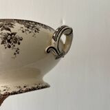 Antique ironstone soup tureen, Aplhand model from Sarreguemines