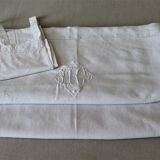 SHEET former in LIN early twentieth embroidered hand