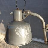 Workshop accordion lamp grey metal