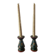 Hand-painted wooden candlesticks