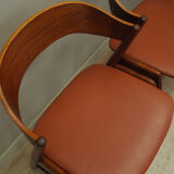 Ensemble de quatre chaises en teck fabrication Korup Stolefa 1970