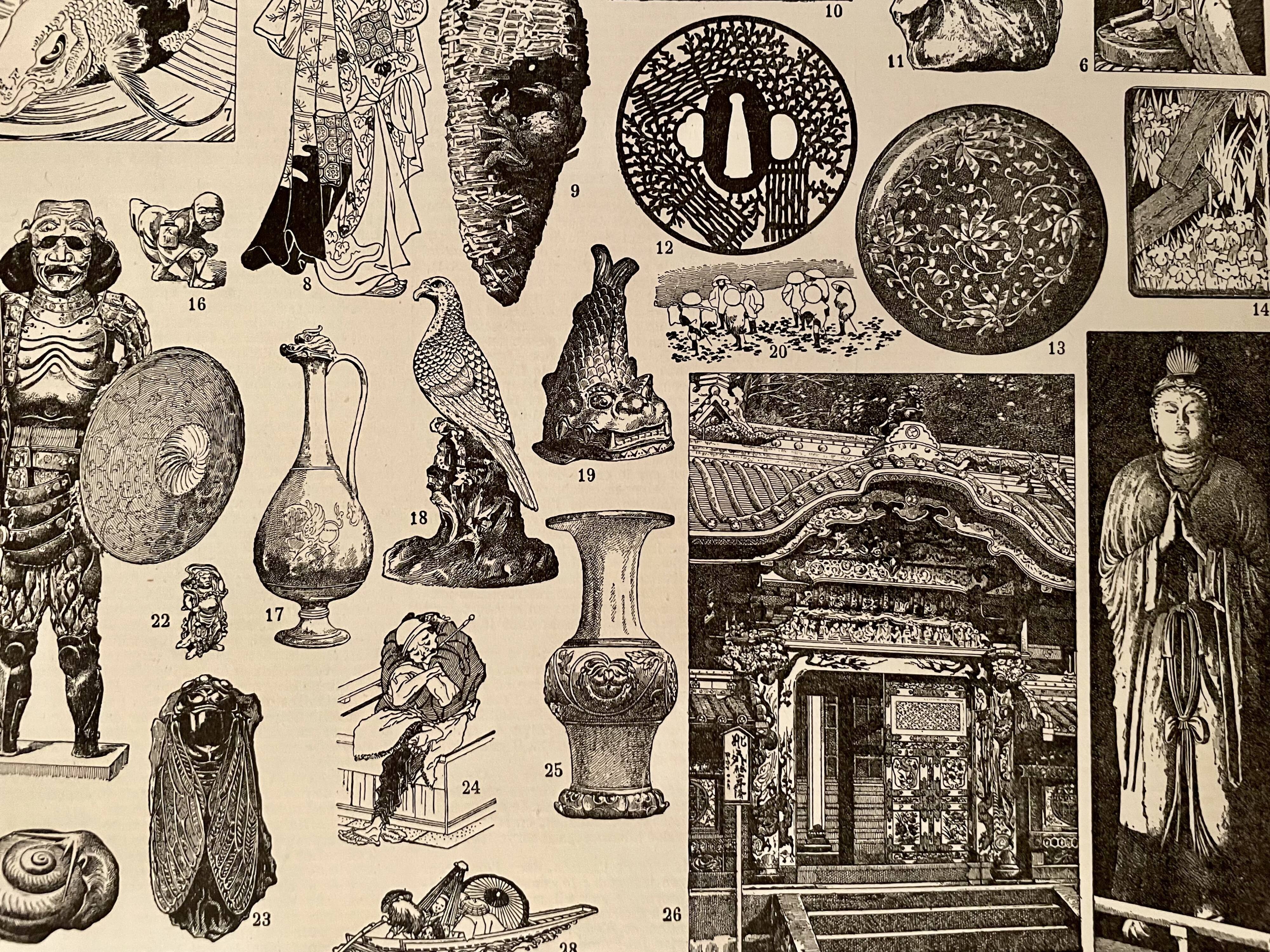 Lithograph on the arts of Japan from 1897