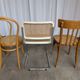 Set of 4 Mix & Match Dining Chairs with Cane Seat / Mid-Century Dining Furn