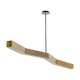 Postmodern hanging lamp in golden metal circa 1980