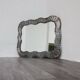 Brutalist Studded Metal Wall Mirror, 1960s