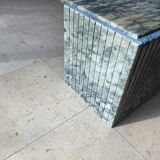 Roche Bobois marble coffee table, leaf, 70s