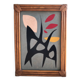 Abstract painting on panel