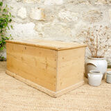 Old blond wood chest