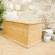 Old blond wood chest